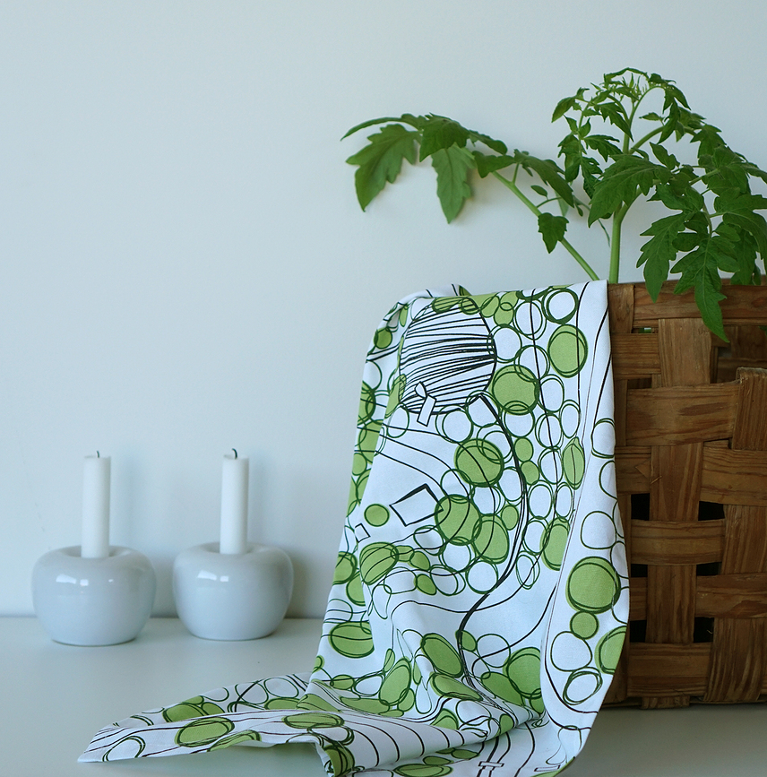 Sweden from Above Forest Kuhinjska Krpa, 50 x 70 cm, siva