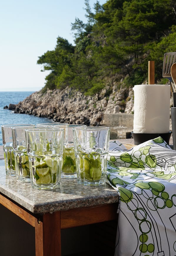 Sweden from Above Forest Torchon de Cuisine 50 x 70 cm, gris