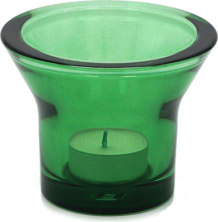 Tealight svečturis Lumi, caurspīdīgi zaļš