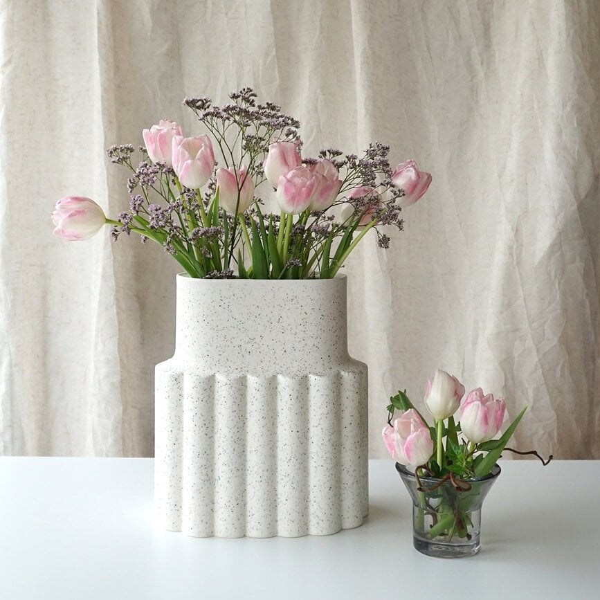 Vase Mylla ovale gris