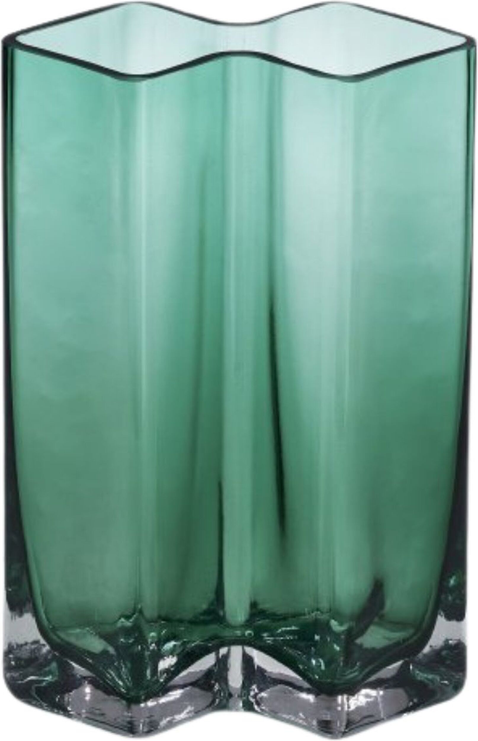 Vase Row 2 transparent grün