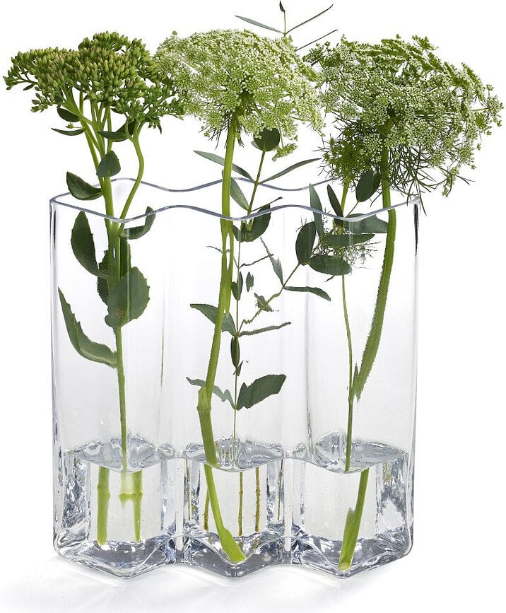 Vase Row 3 haut, transparent vert