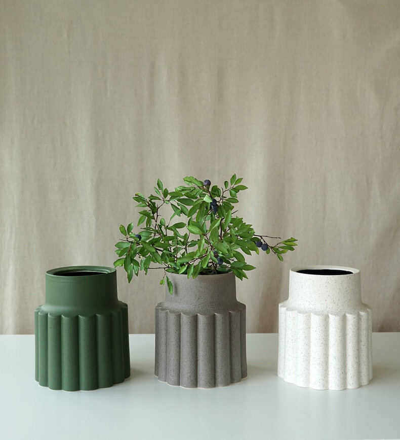 Vaso Mylla basso, verde