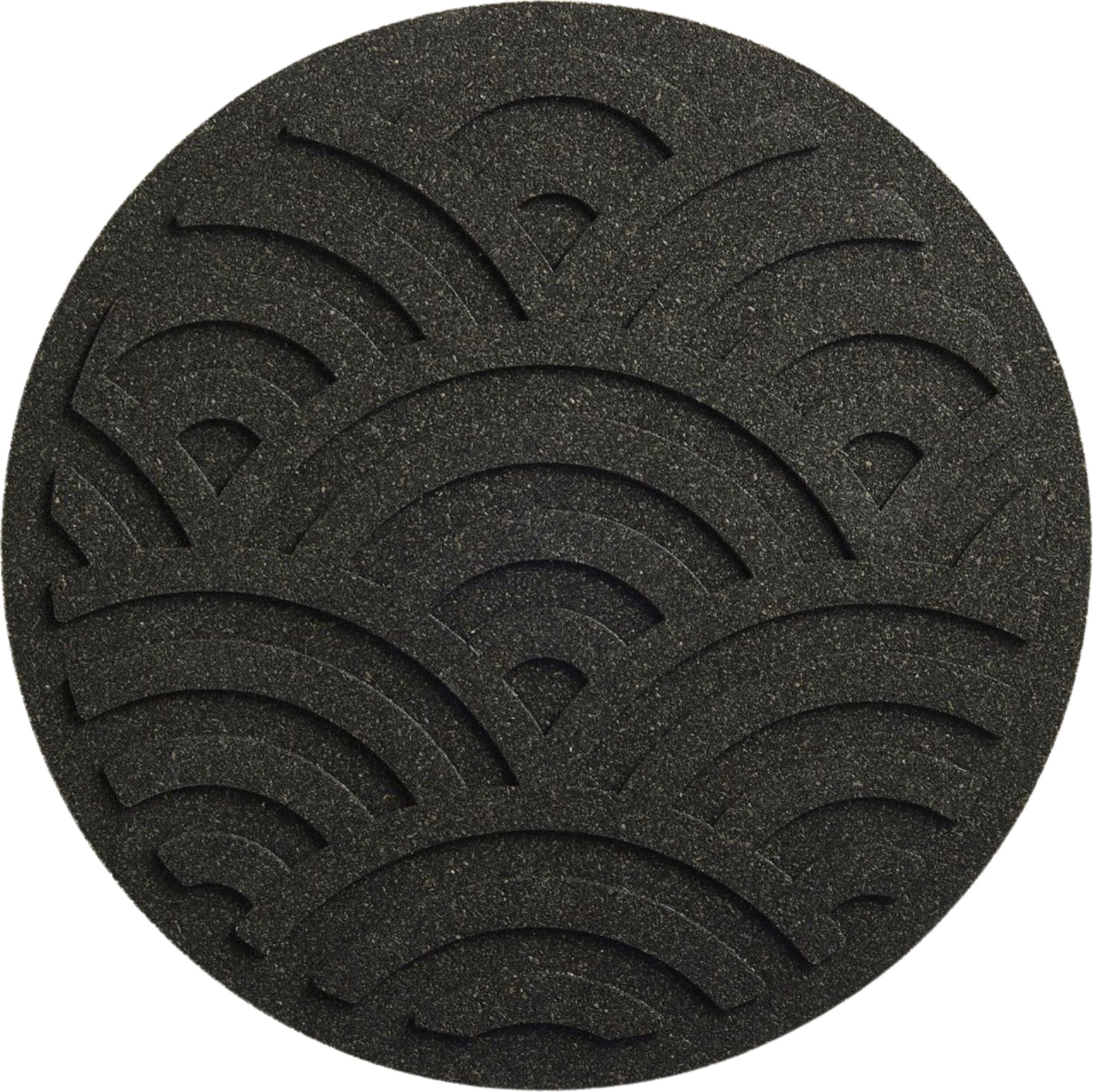 Waves Untersetzer, Schwarz, Kork