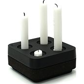 Žvakidė Stumpastaken Fyran juodas aliuminis su juodu pagrindu