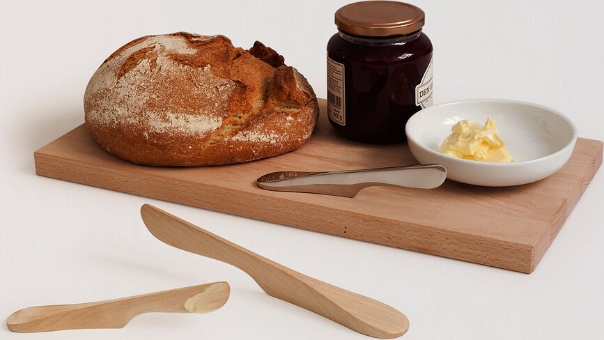 Air Couteau à Beurre et à Confiture, 19,5 cm, finition laiton