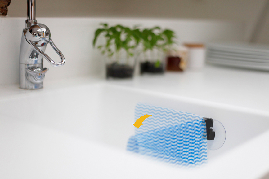 Bosign Držalo za krpo za korito, temno sivo