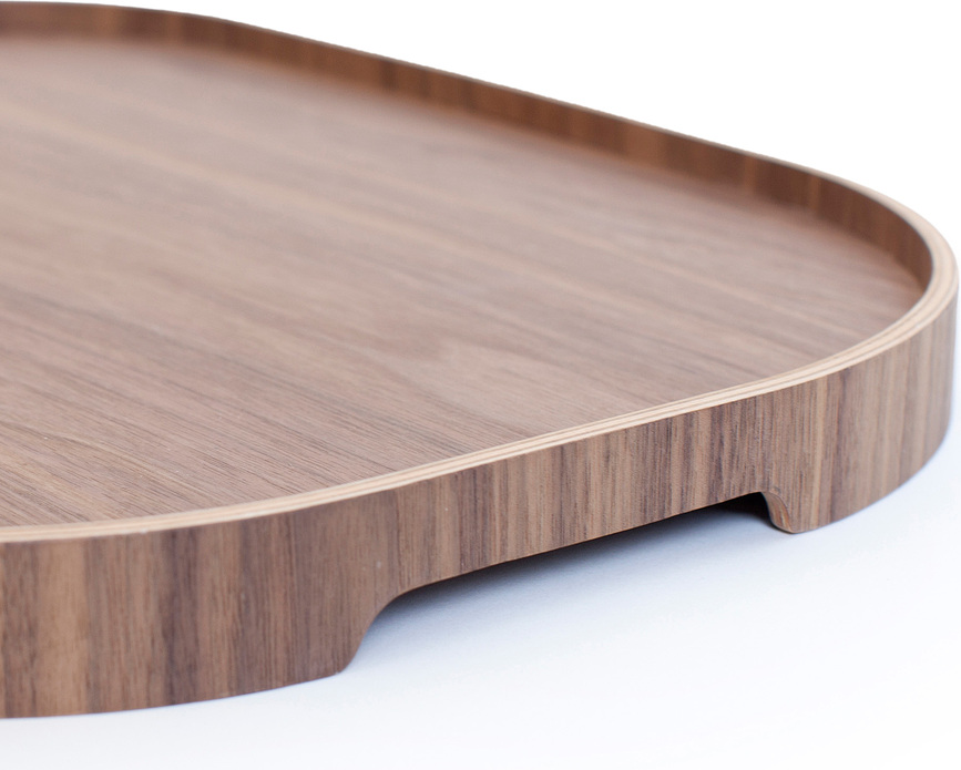 Bosign Plateau ovale, Taille L, en bois de saule, avec revêtement antidérapant