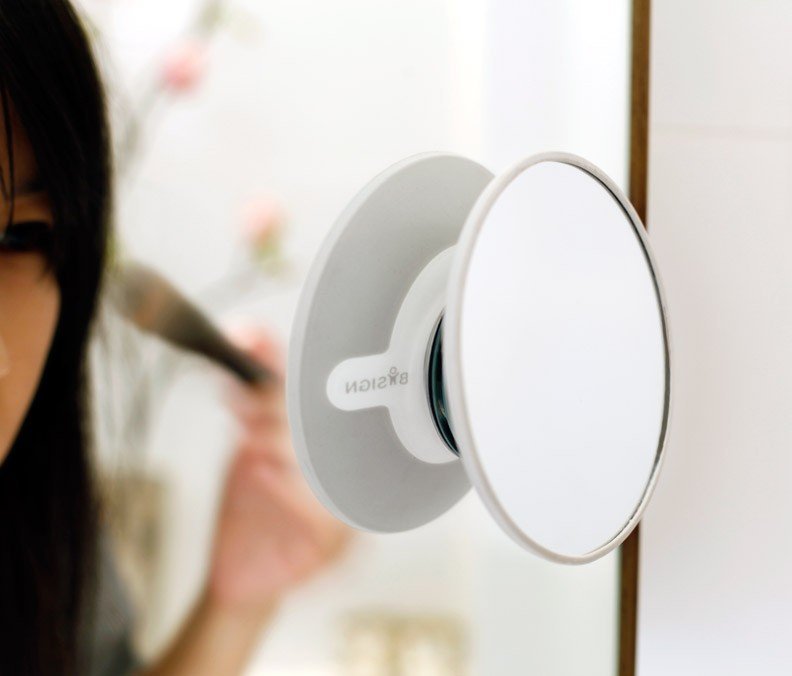 bosign Cosmetic mirror 5X white-grey, plastic, 11.2 cm