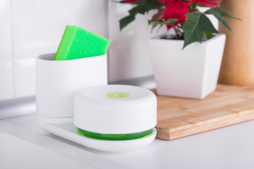 Caddy Compact Do-Dish Stalak za četku s dozatorom deterdženta bijeli