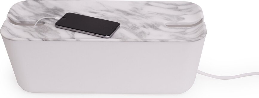 Caja Organizadora de Cables Hideaway XL, efecto mármol