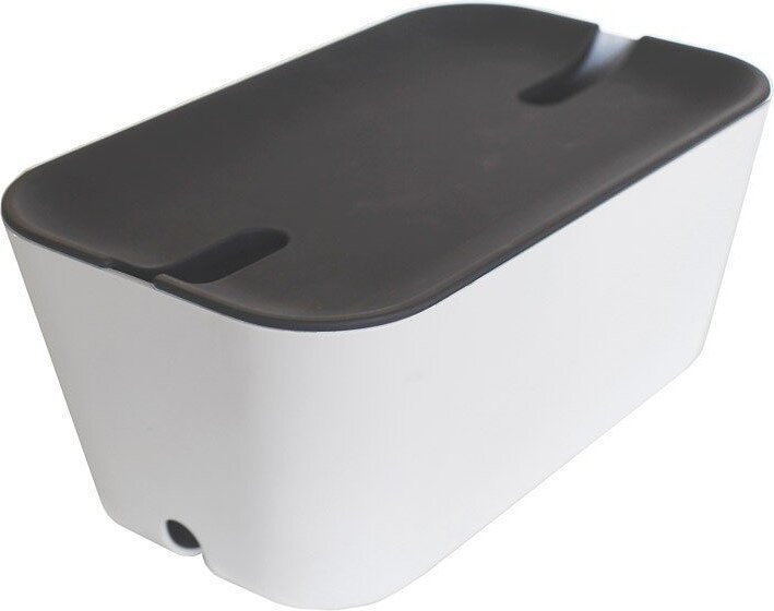 Caja para cables Hideaway M, blanco y gris