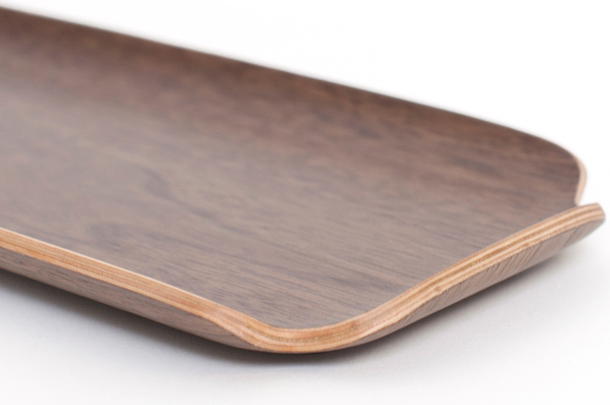 Countertop Δίσκος διακοσμητικός, από ξύλο καρυδιάς