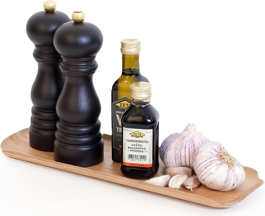 Countertop Plateau de Service, noir mat, bois de saule