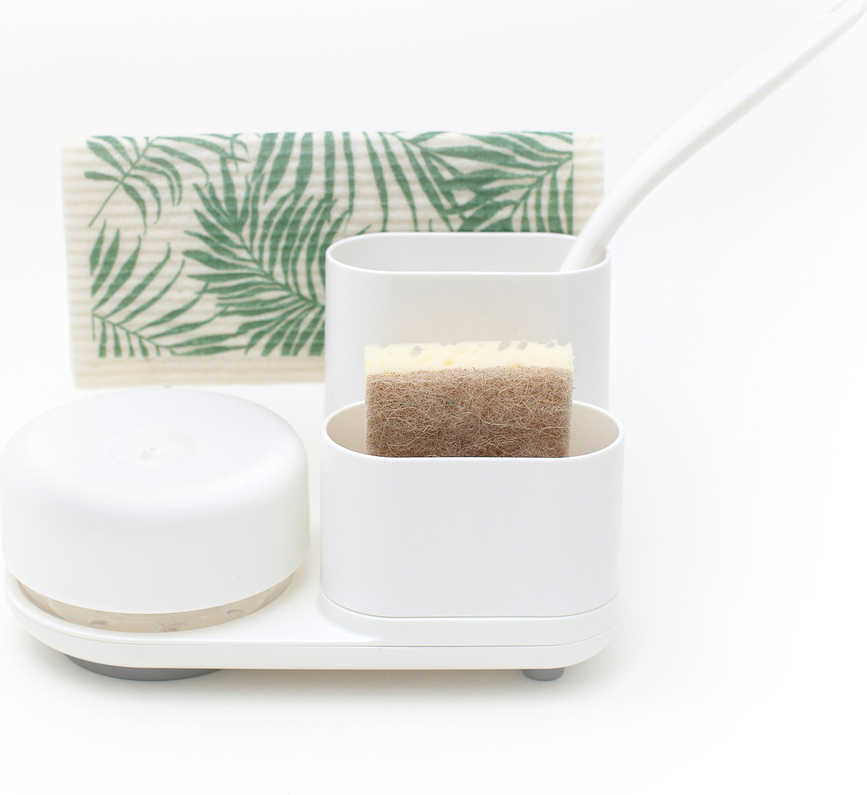 Do Dish Caddy Plus Organisateur d'évier, blanc, Set 5 pièces