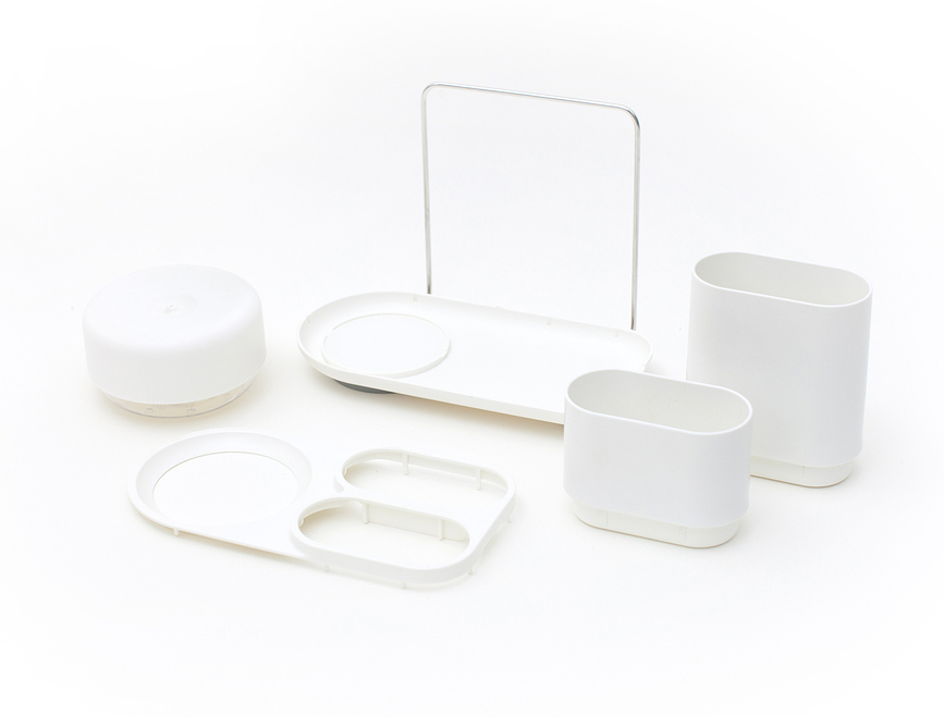 Do Dish Caddy Plus Organisateur d'évier, blanc, Set 5 pièces