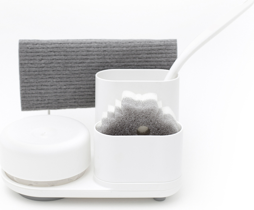 Do Dish Caddy Plus Organizator za pomivalno korito, bel, 5-delni set