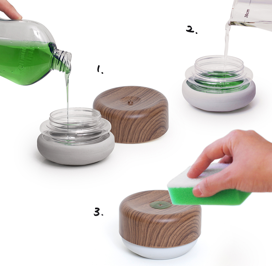 Dosificador para Lavavajillas Bosign, efecto madera clara