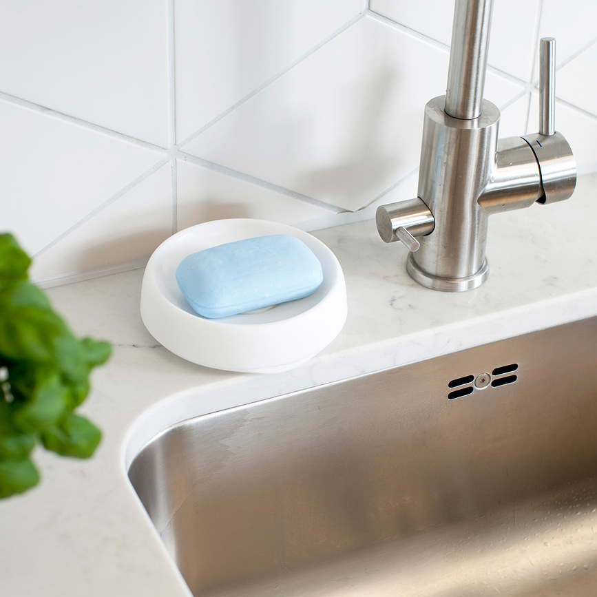 Flow Plus Posoda za milo okrogla, bela