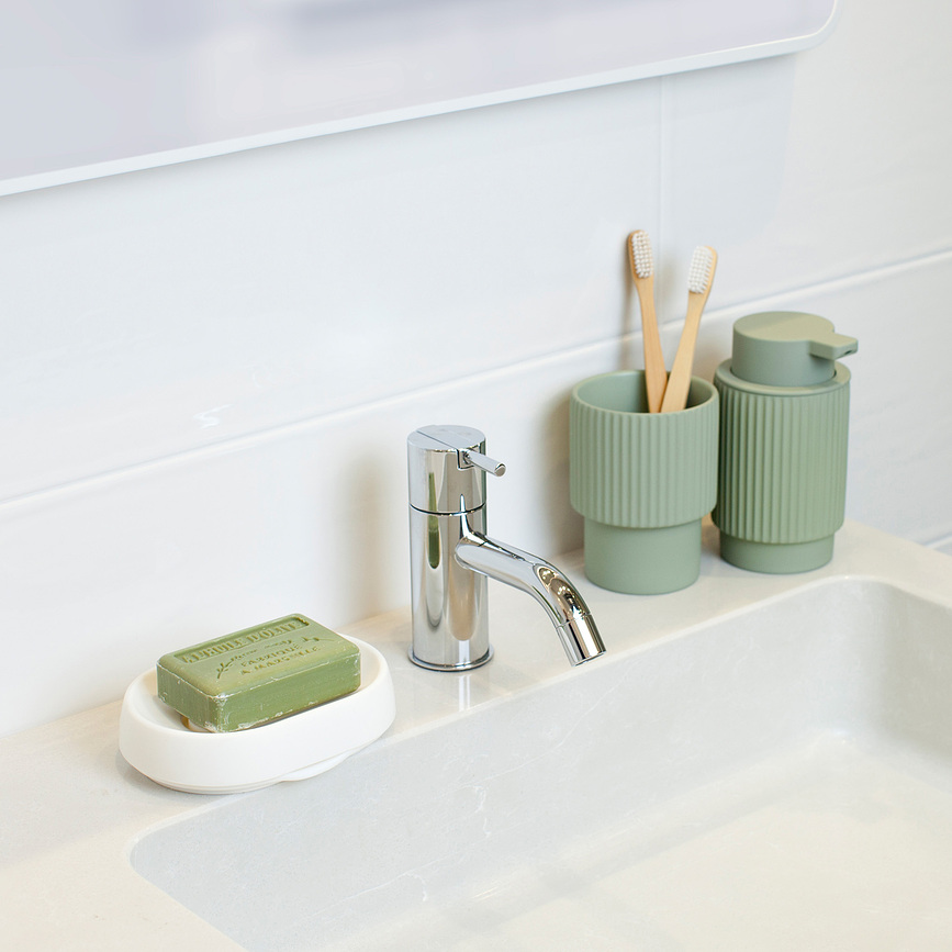 Flow Plus Porte-Savon ovale, blanc