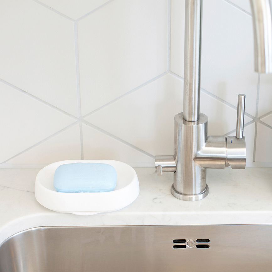 Flow Plus Porte-Savon ovale, blanc