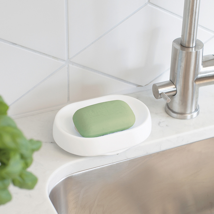 Flow Plus Porte-Savon ovale, blanc