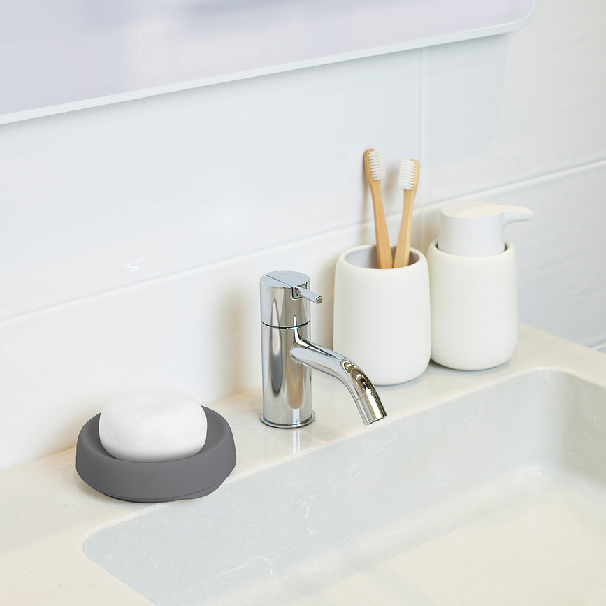 Flow Plus Porte-Savon rond, blanc