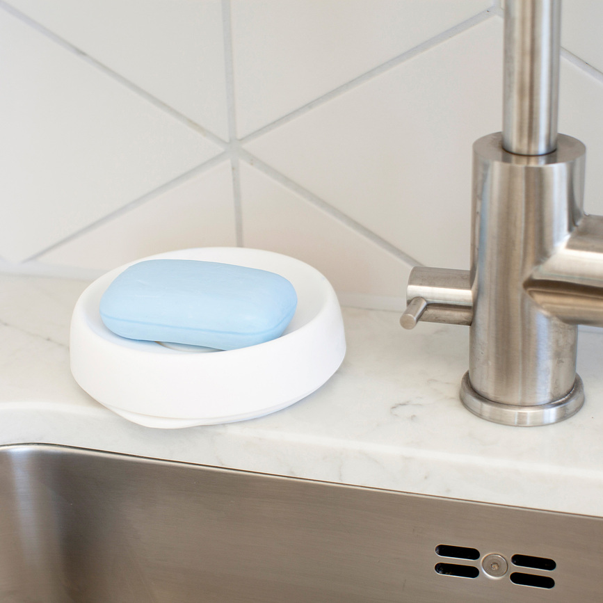 Flow Plus Porte-Savon rond, blanc