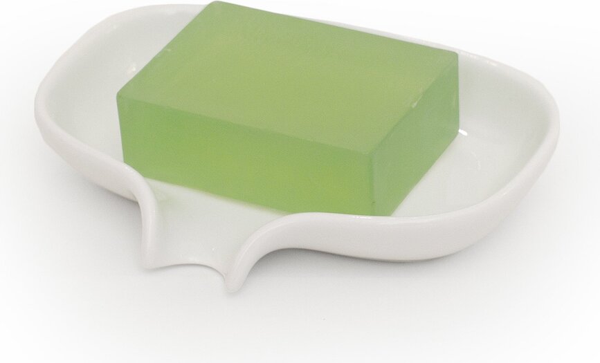 Flow Porte-Savon, en porcelaine