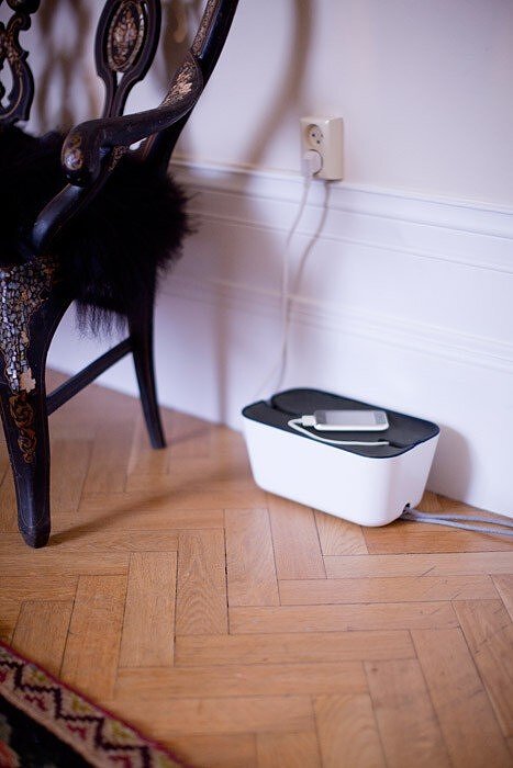 Hideaway Boîte de Rangement pour Câbles M, effet bois