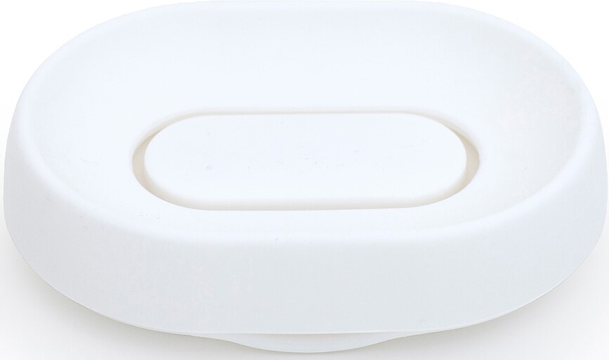 Jabonera Flow Plus, ovalada, blanca