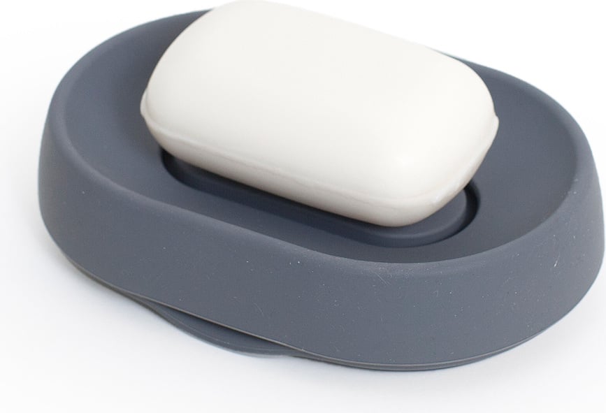Jabonera ovalada Flow Plus, gris