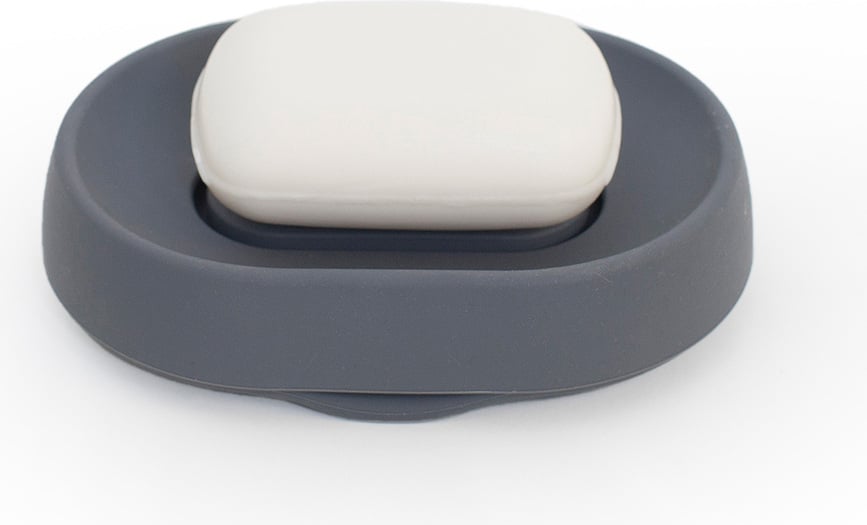 Jabonera ovalada Flow Plus, gris