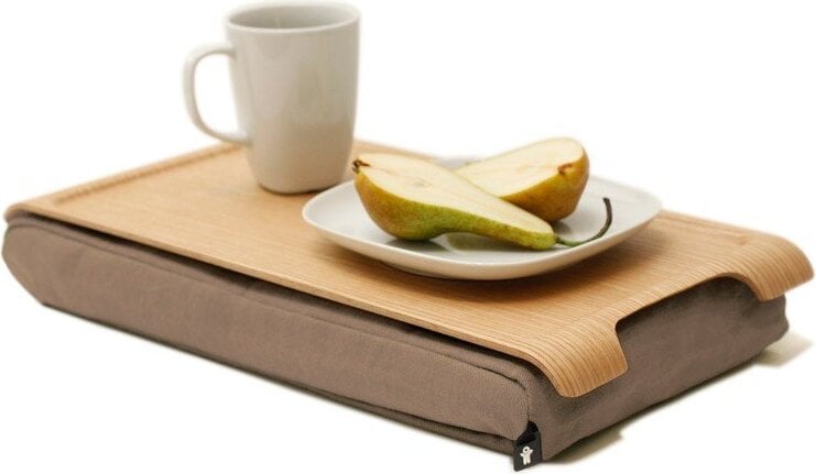 Laptray Tablett mini natürlich mit Sandpolster