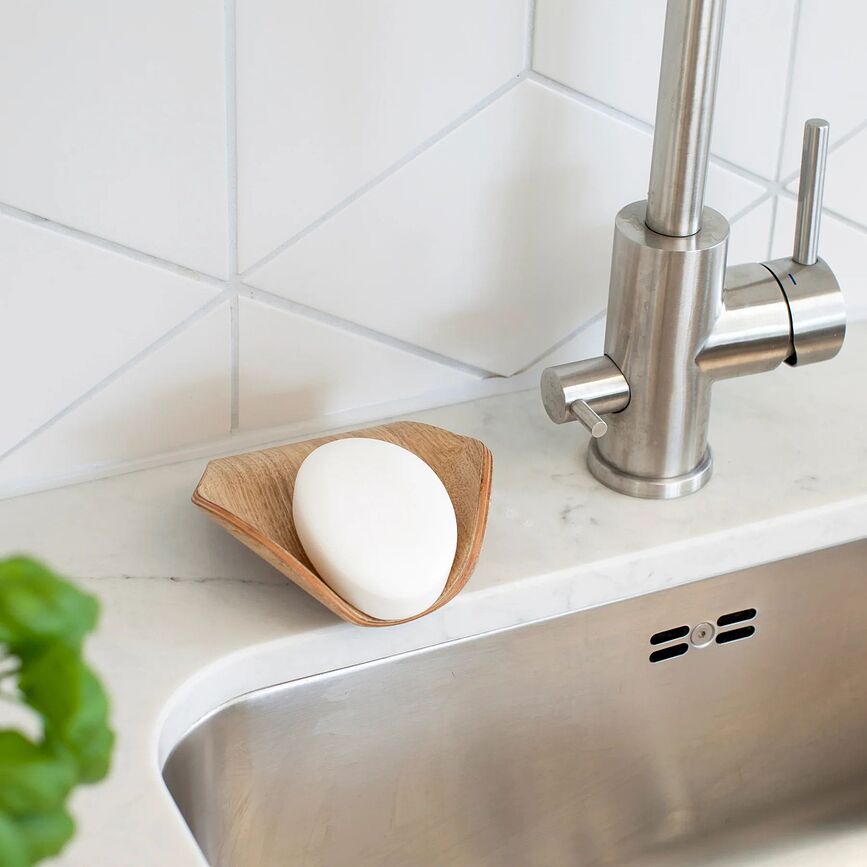 Leaf Porte-Savon, bois de noyer