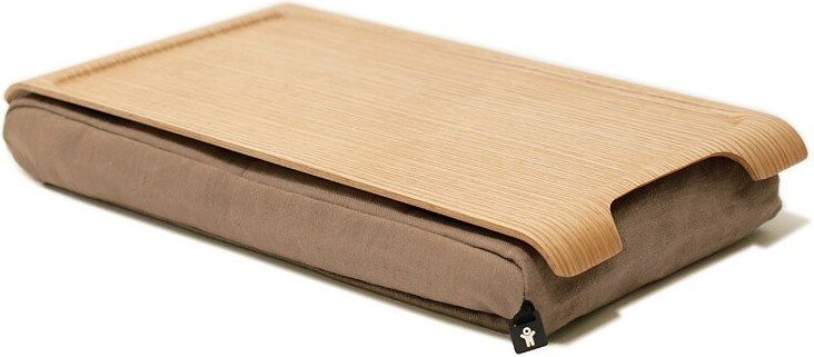 Plateau Mini Laptray, naturel, avec coussin olive