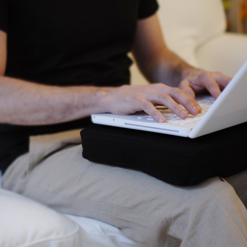 Surfpillow Blazina za prenosnik, črna, bombažna