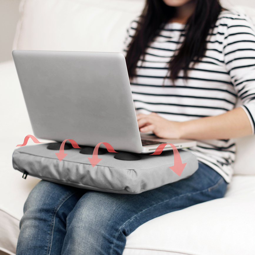 Surfpillow Μαξιλάρι για Laptop, μαύρο, βαμβακερό