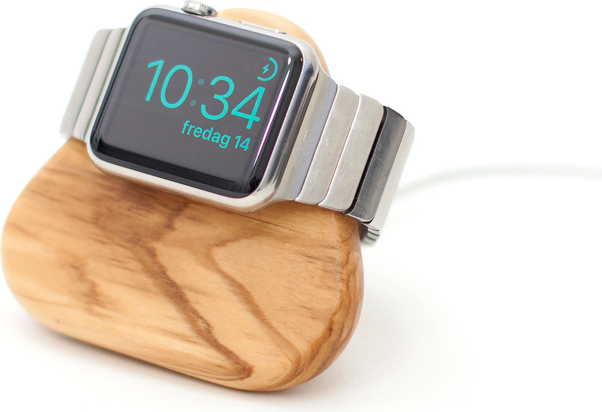Tetra Nightstand Βάση για Apple Watch, ξύλο ελιάς