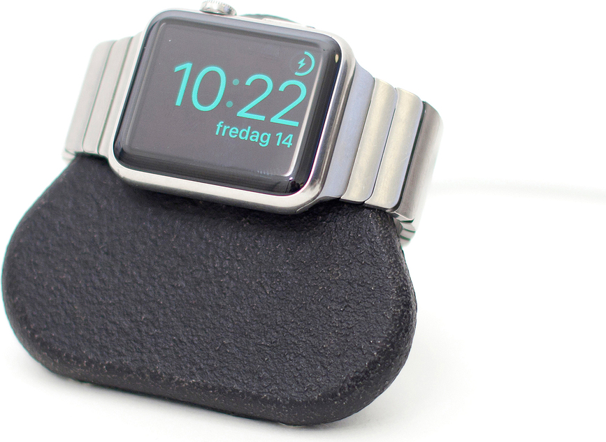 Tetra Nightstand Ständer schwarz aus Gusseisen gefertigt für Apple Watch