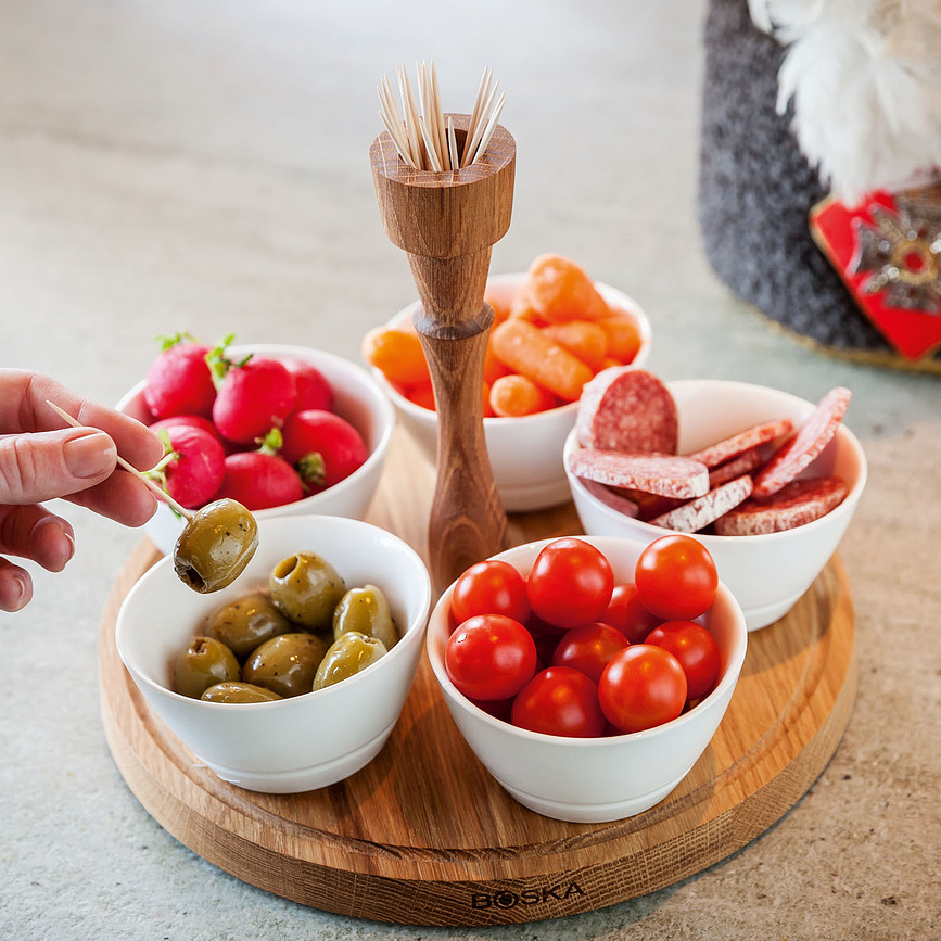 Boska Plateau de service avec coupelles, Set 6 pièces