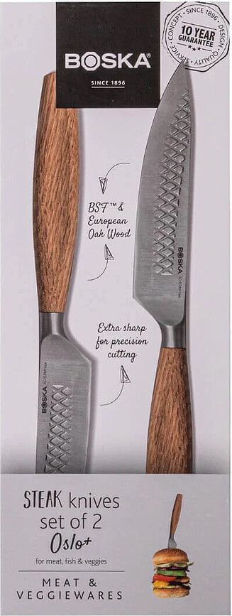 Cuchillos de carne Oslo+, de acero inoxidable, 4 unidades