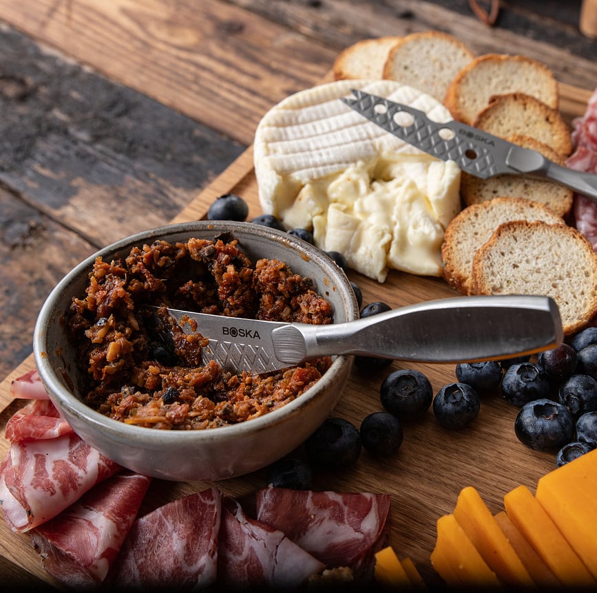 Juego de Cuchillos para Queso Ultimate Monaco Plus, con tabla de servir, Set de 10 piezas