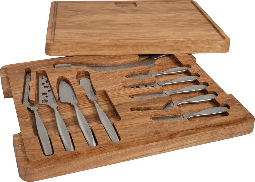 Juego de Cuchillos para Queso y Tabla de Servir Ultimate Monaco Plus, 11 piezas