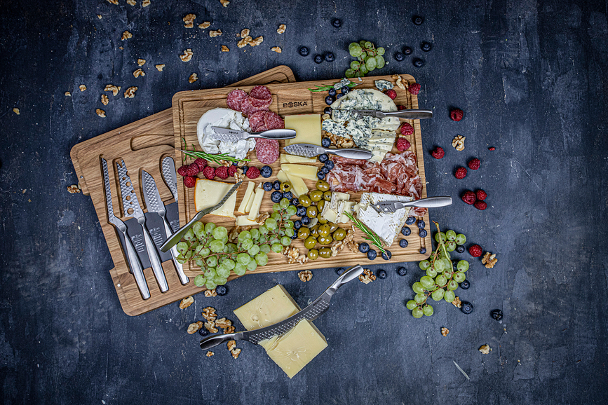 Juego de Cuchillos para Queso y Tabla de Servir Ultimate Monaco Plus, 11 piezas