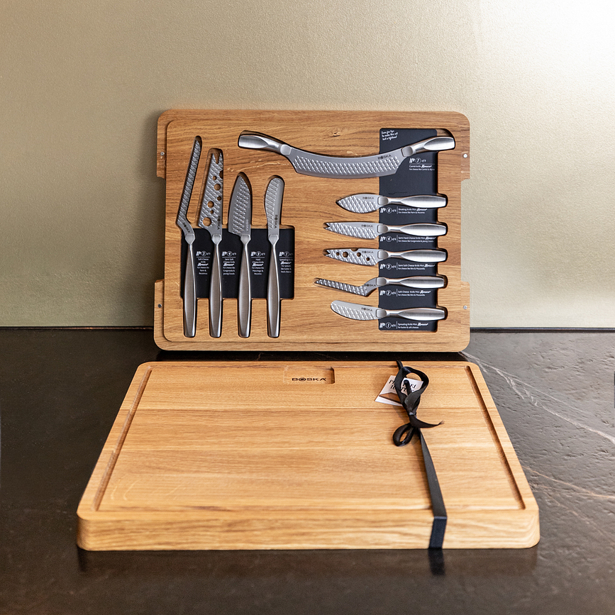 Juego de Cuchillos para Queso y Tabla de Servir Ultimate Monaco Plus, 11 piezas