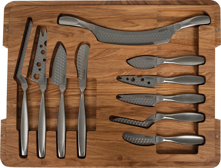 Juego de Cuchillos para Queso y Tabla de Servir Ultimate Monaco Plus, 11 piezas