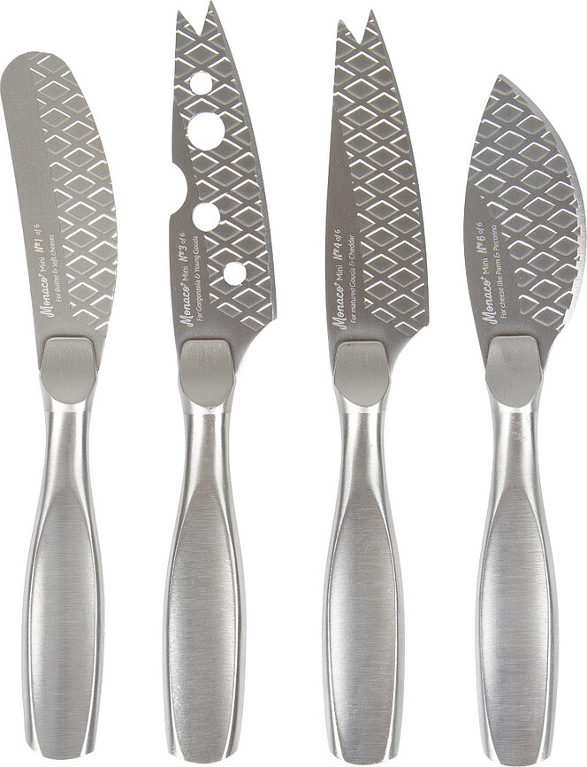 Monaco Plus Couteaux à Fromage, Set 4 pièces