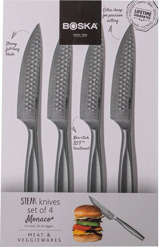 Monaco Plus Couteaux à Steak, Lot de 4