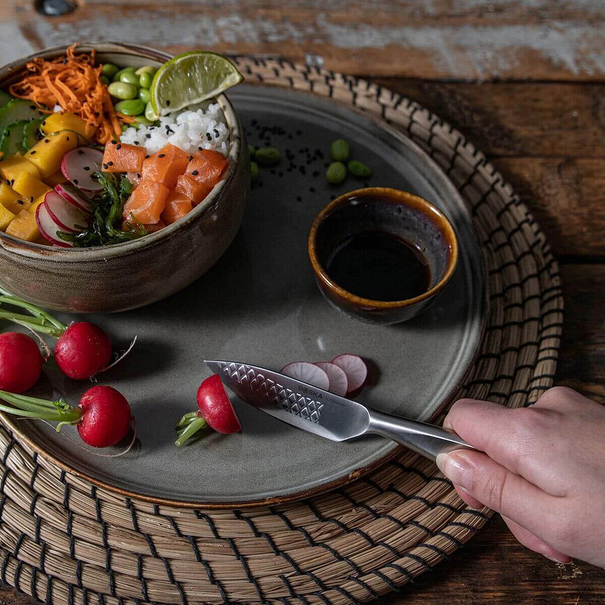 Monaco Plus Set de Couteaux de Cuisine, Couteau de Chef et Couteau d'Office, Lot de 3